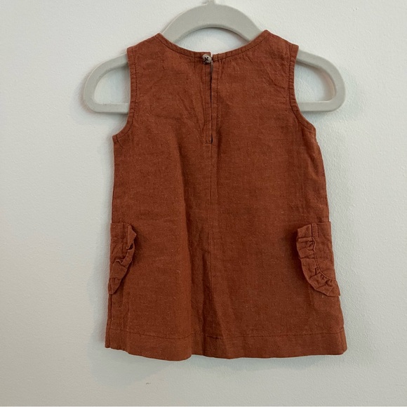 Miles the Label Linen Blend Rust Colored Sleeveless Dress 6M - Picture 4 of 4